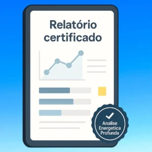 Imagem ilustrativa de um relatório certificado com análise energética profunda.